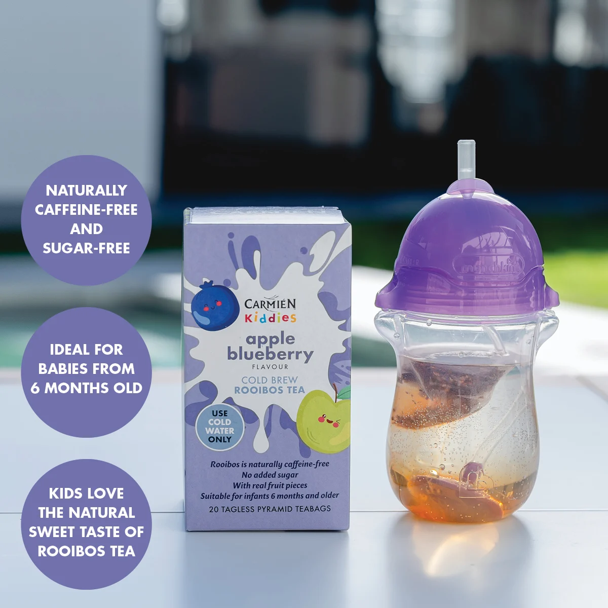 Carmién KIDDIES Cold Brew tea: Apple Blueberry - Image 2