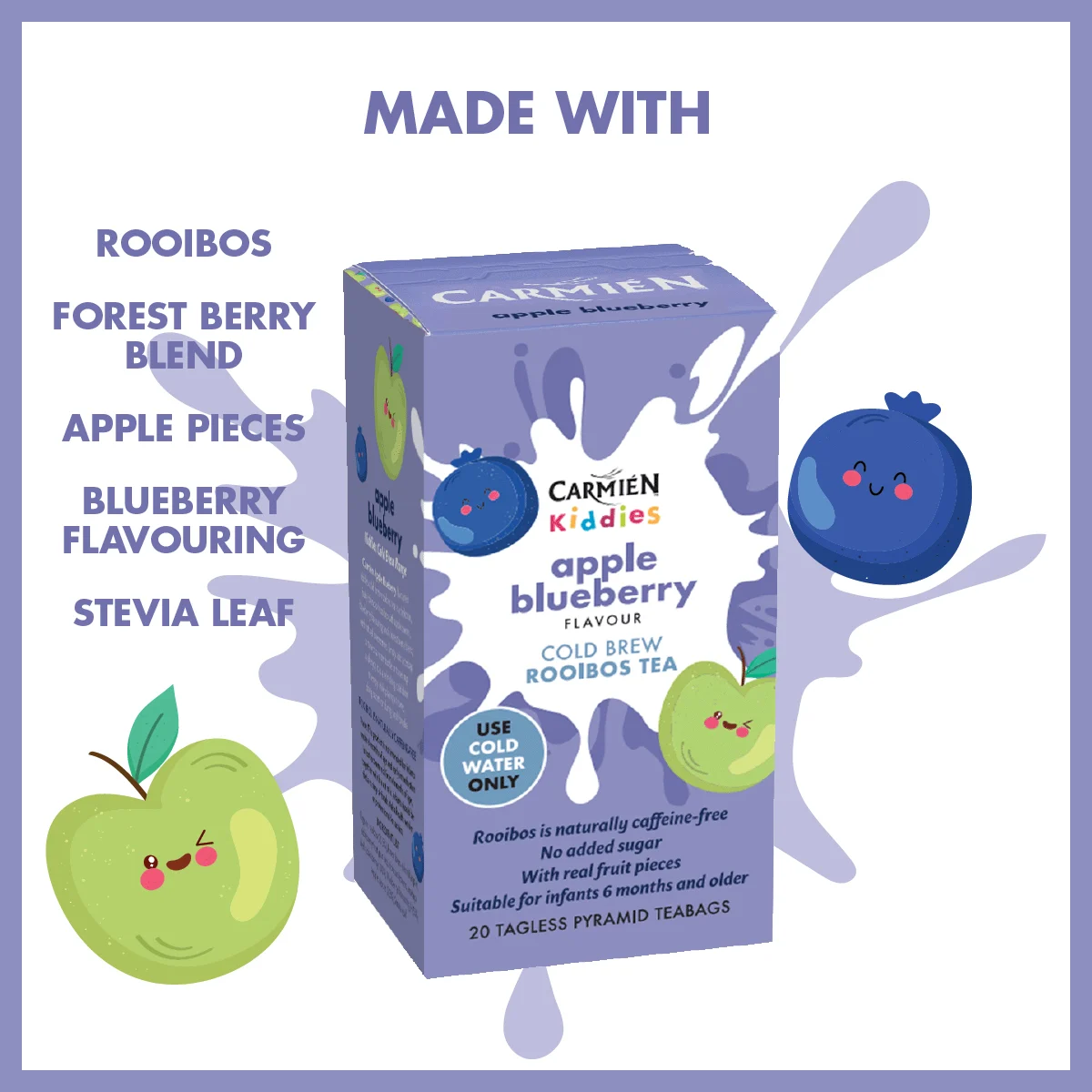 Carmién KIDDIES Cold Brew tea: Apple Blueberry - Image 4