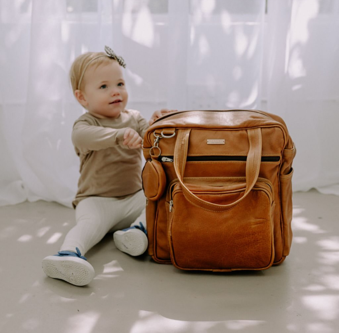 Genuine leather nappy bag - Image 2