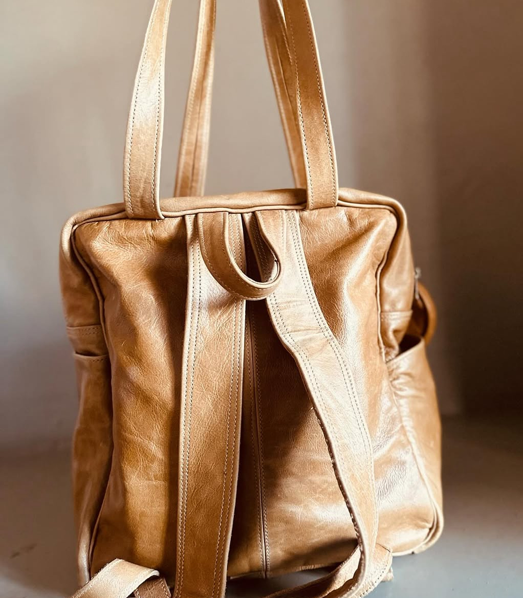 Genuine leather nappy bag - Image 3