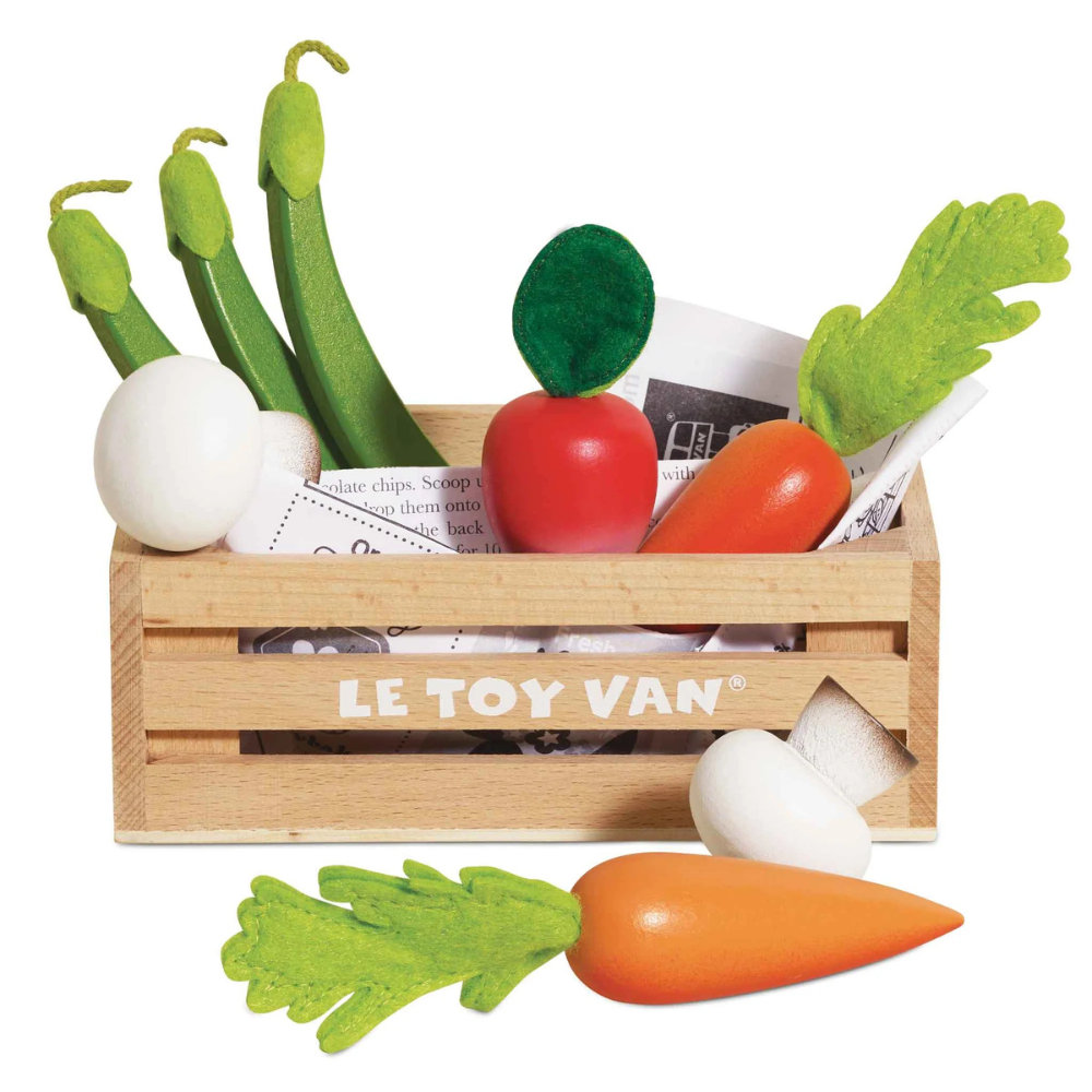 Wooden harvest vegetables