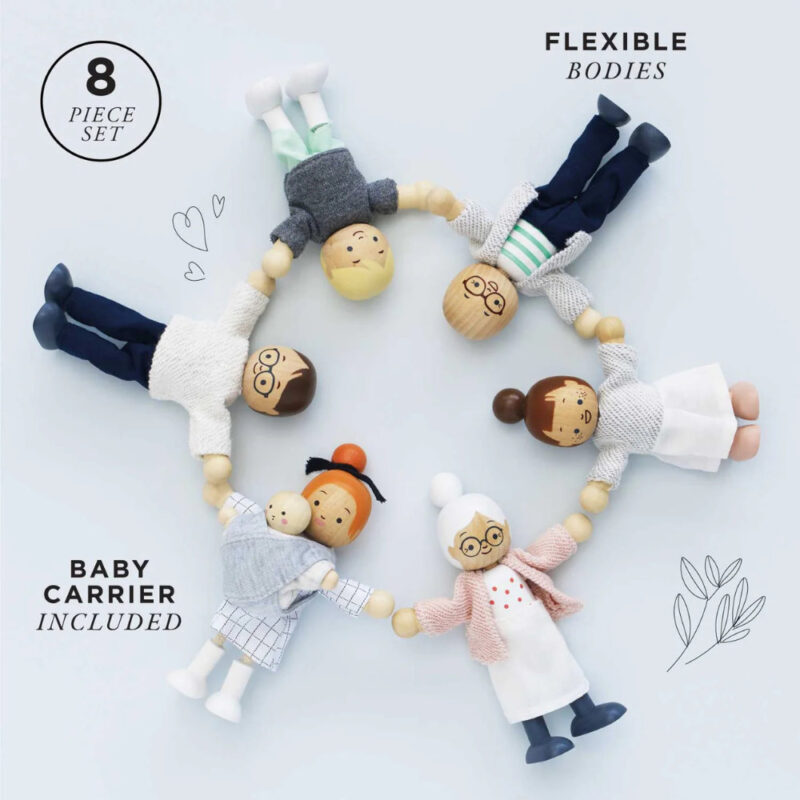 wooden dolls house FAMILY set - Image 4