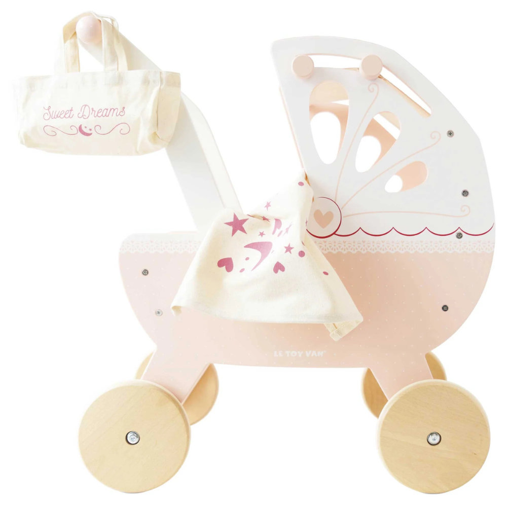Wooden retro doll pram - Image 3