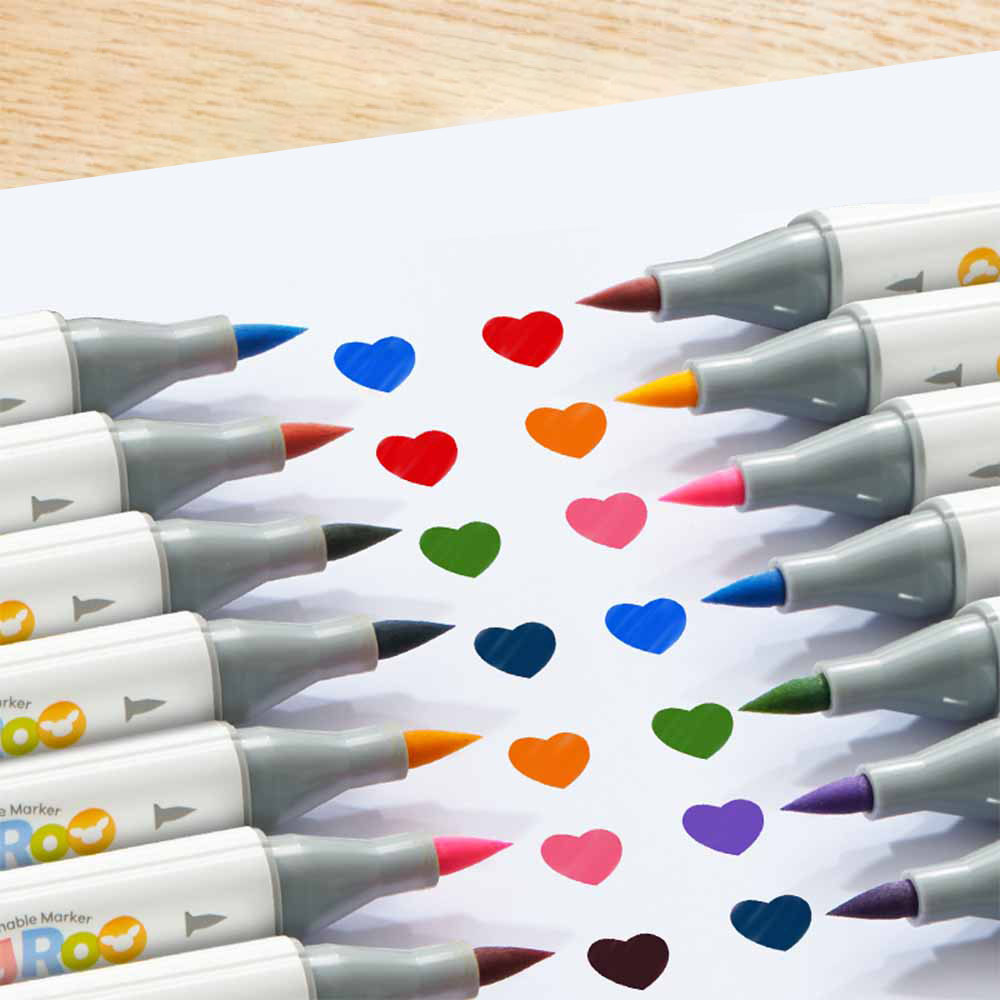 Dual-tip washable markers (24 colours) - Image 3