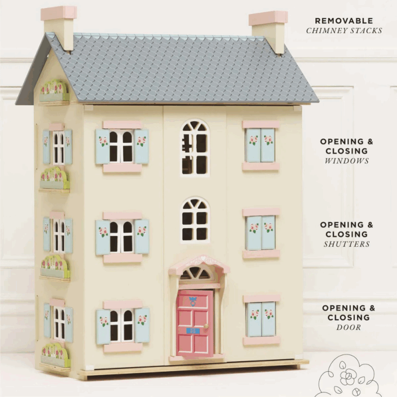 Cherry tree hall wooden dolls house