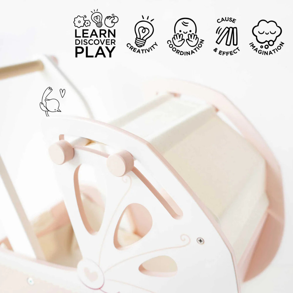 Wooden retro doll pram - Image 5