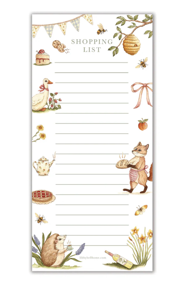 Woodland Shopping List Pad (with magnets)