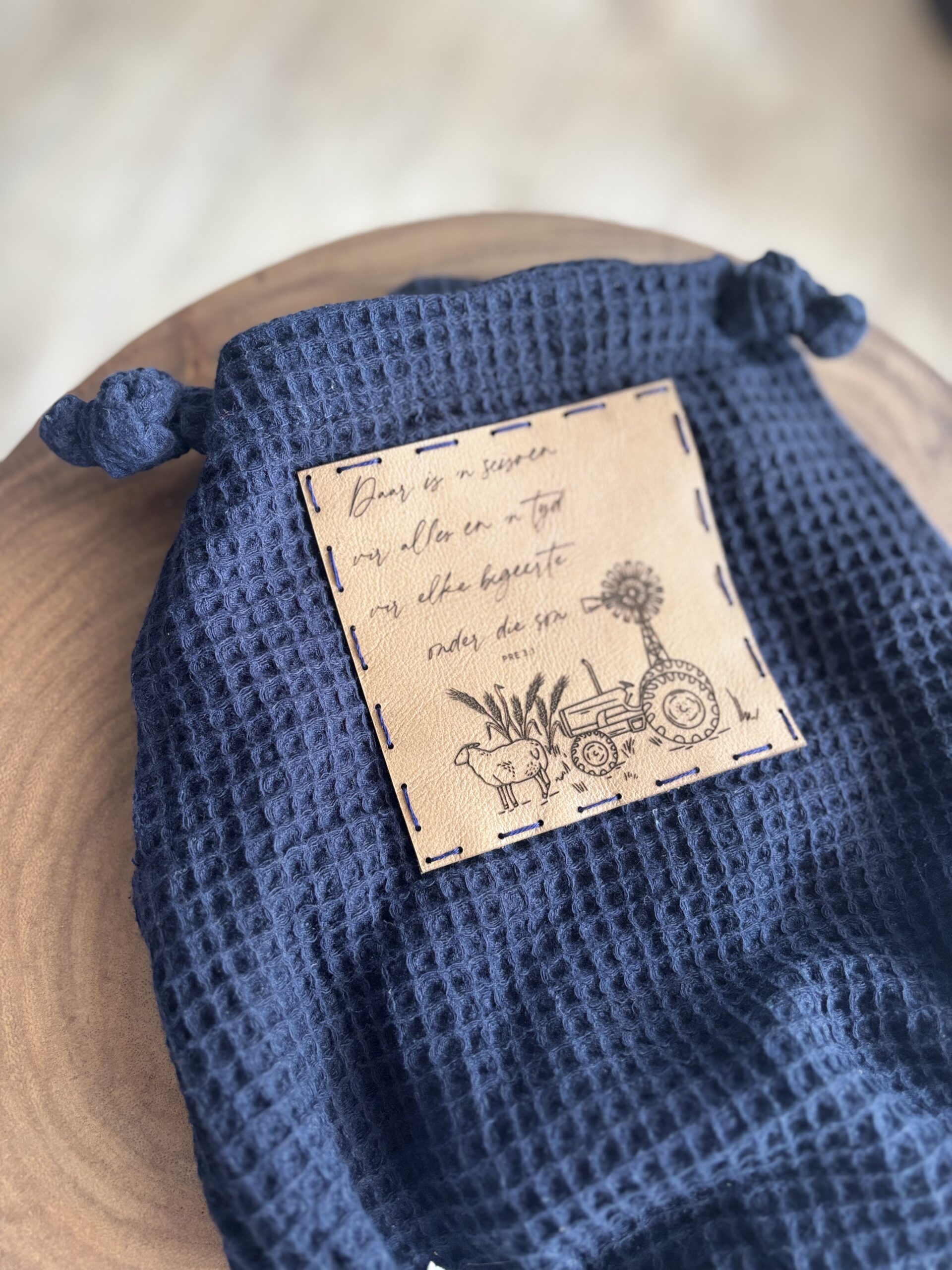 Navy Waffle Weave Romper - Image 2