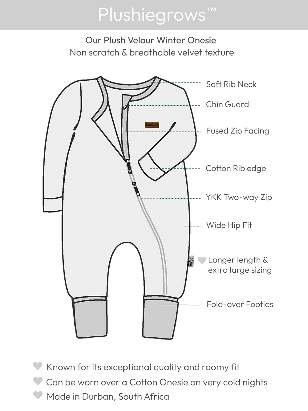 Winter onesie - Rose Gold - Image 3