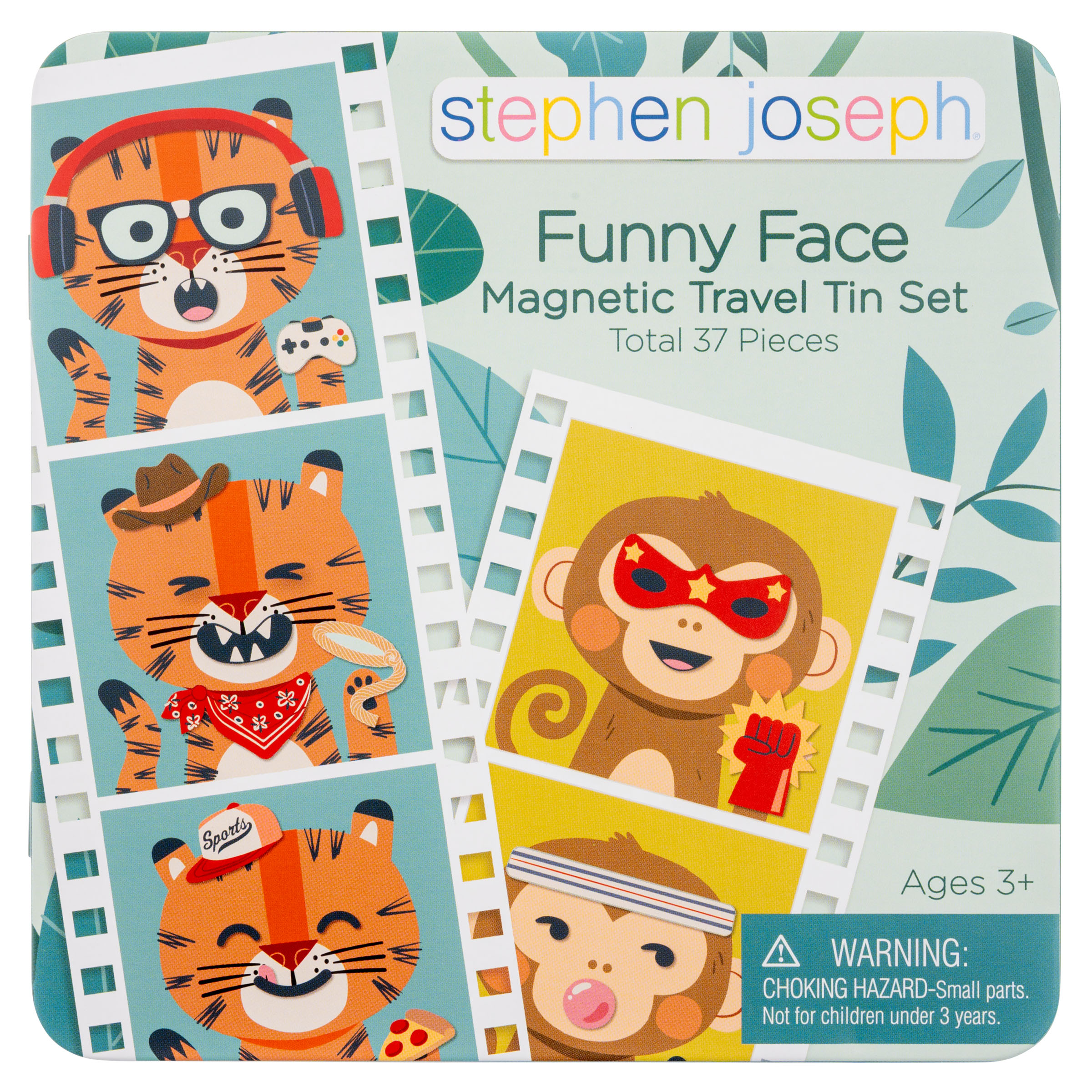 Funny Face Magnetic travel tin set: Animals
