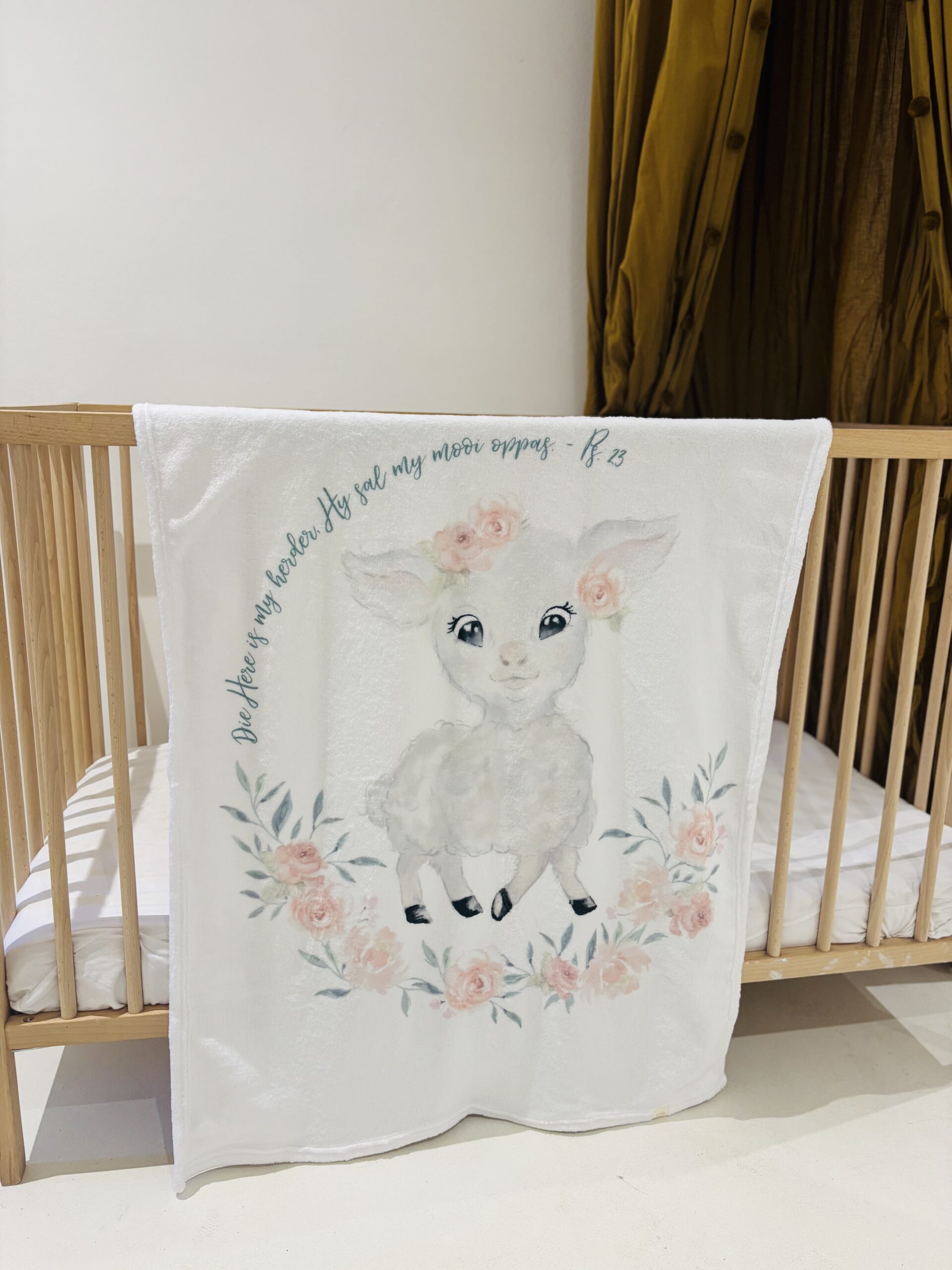 Ps 23 fleece blanket (Rose) - Image 2