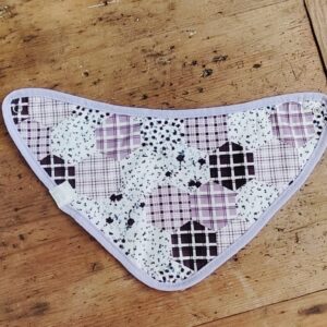 Reversible waffle weave bib: Patchwork