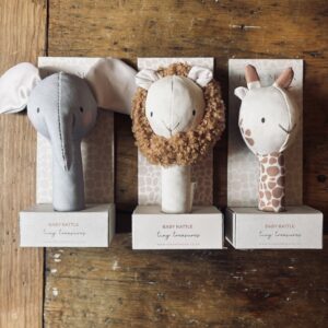 Soft animal rattle