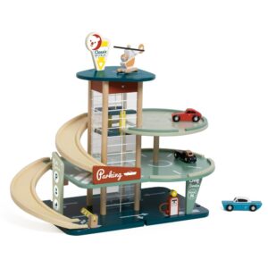 Vintage wooden parking garage