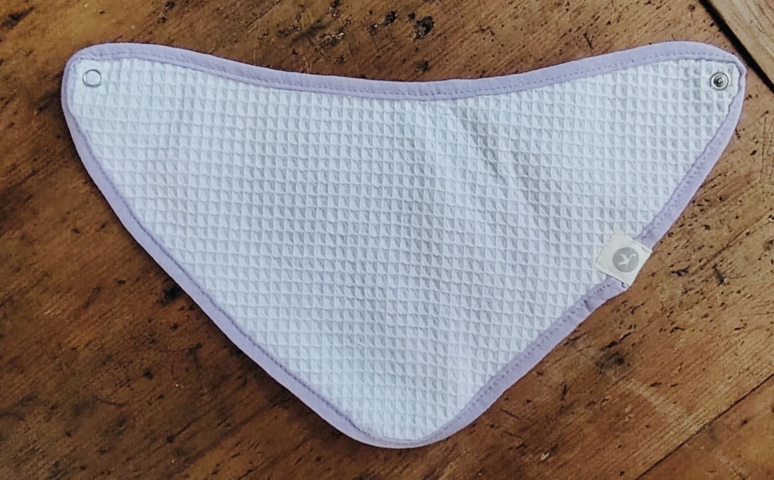 Reversible waffle weave bib: Patchwork - Image 2