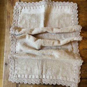 Burp Cloth with Crochet detail
