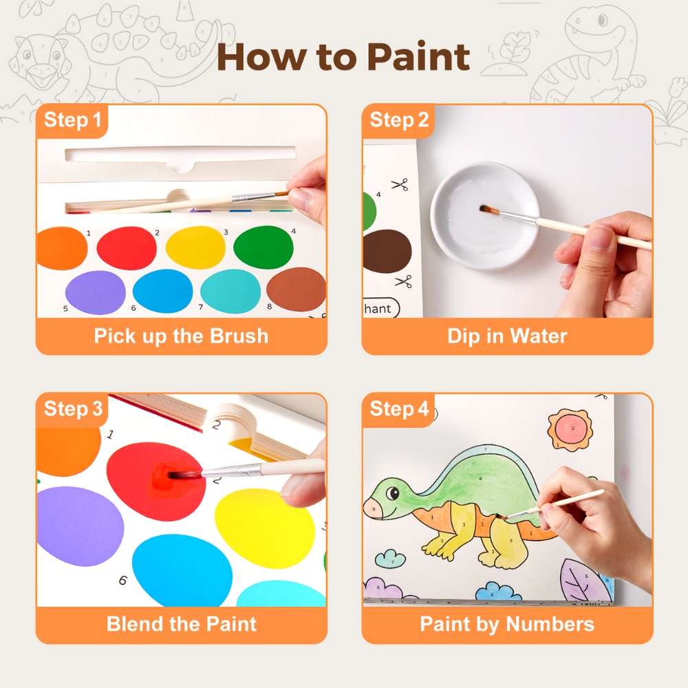 Watercolour painting book - dino’s - Image 2