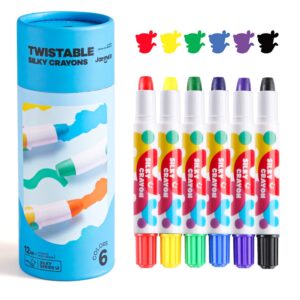 Washable silky crayons (6 colours)