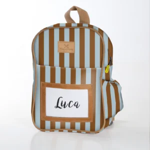 Kids Backpack: Coastal stripe blue