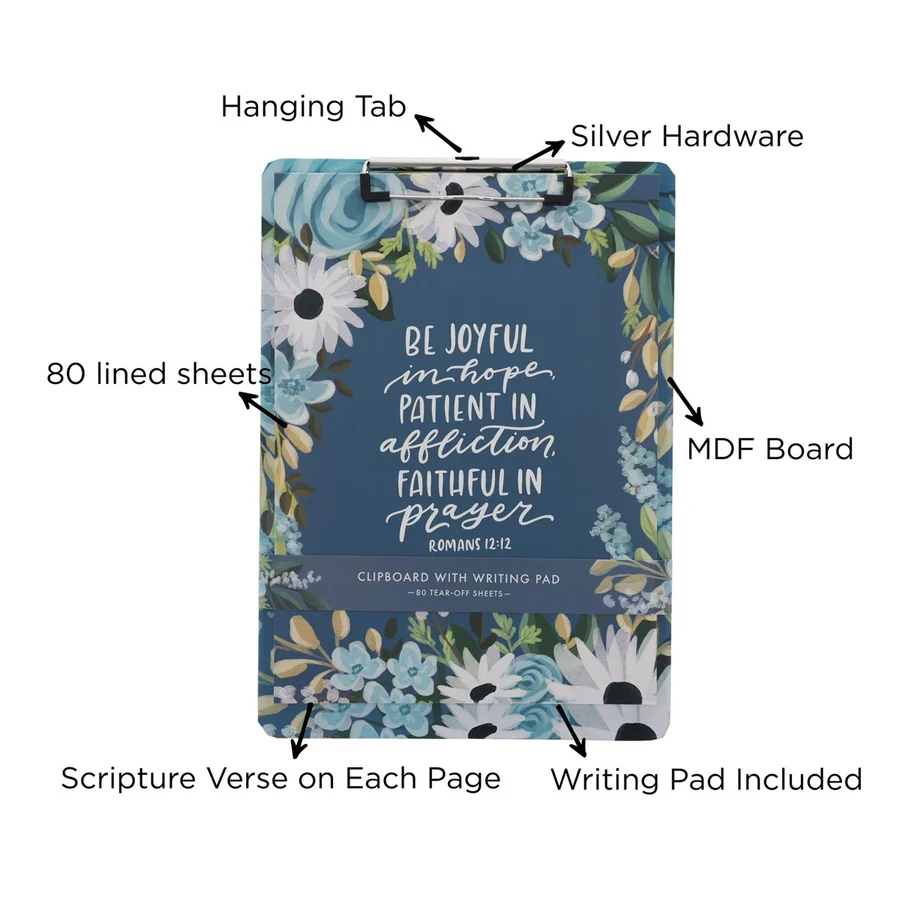 Clipboard with note pad: Be Joyful - Image 3