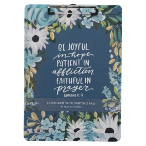Clipboard with note pad: Be Joyful