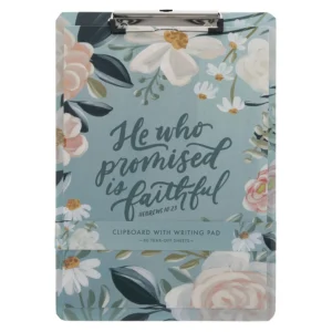 Clipboard with notepad - He who promised
