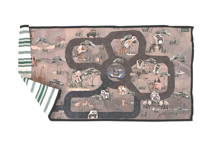 Travel Play Mat & Pieces: SAFARI