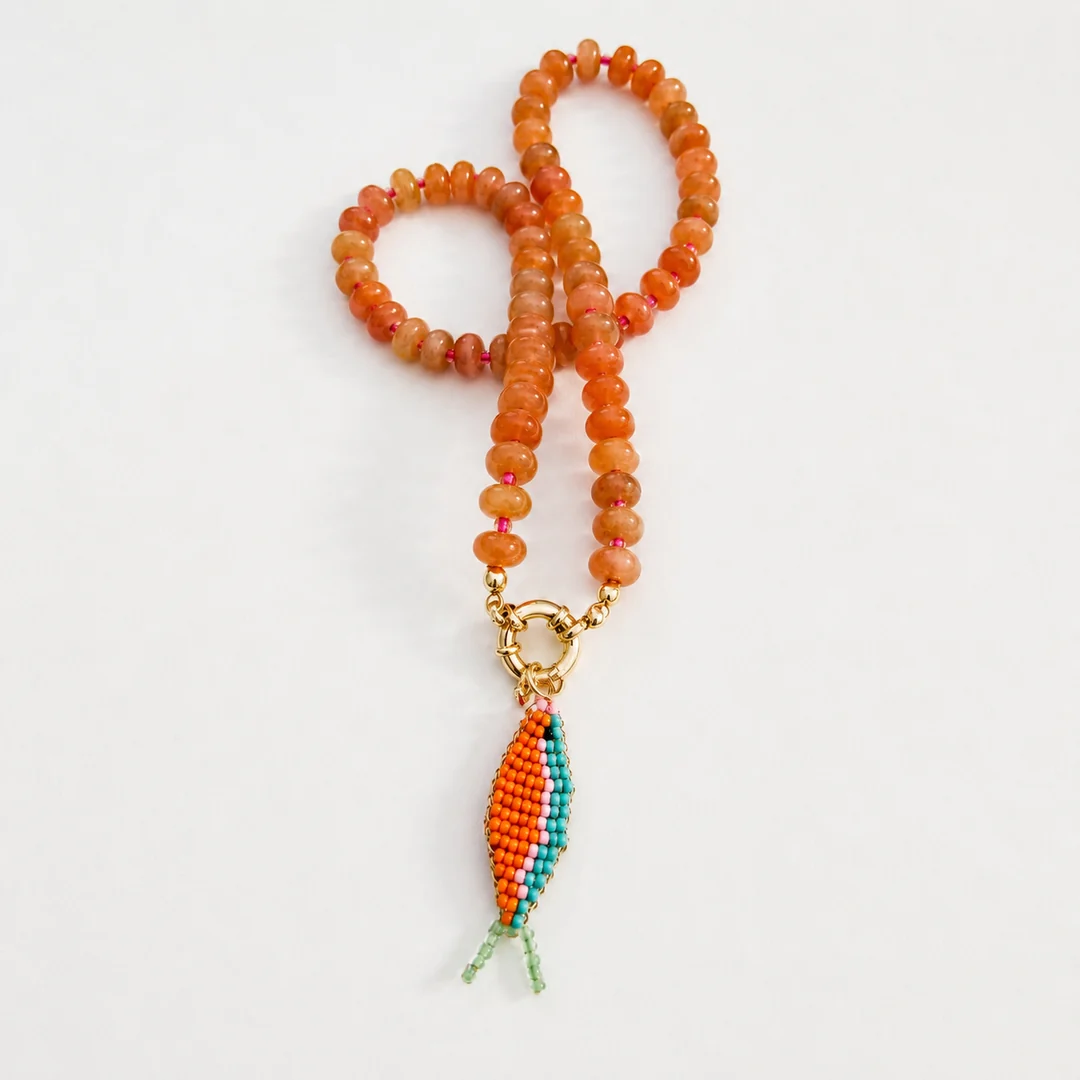 Sunset Swimmer Fish necklace - Image 2