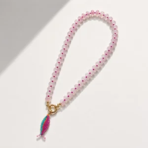 Rose Swimmer Fish Necklace