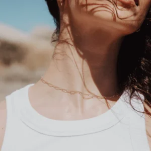 Italian waterproof paperclip "Paris" necklace