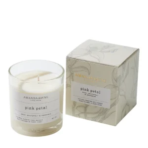 Amanda Jayne glass candle: Pink Petal