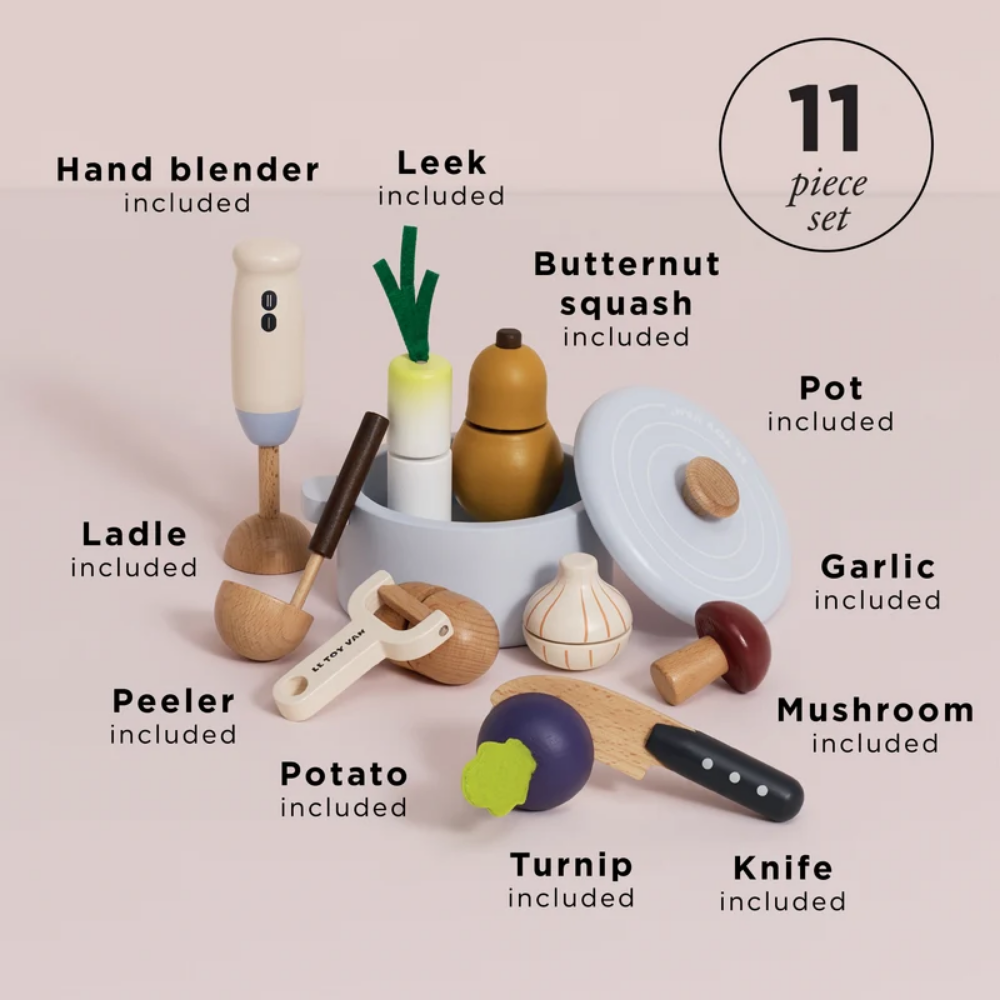 Le Toy Van - wooden soup & utensil set - Image 2