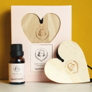 ANKE Wooden heart aroma tag - sugared grapefruit